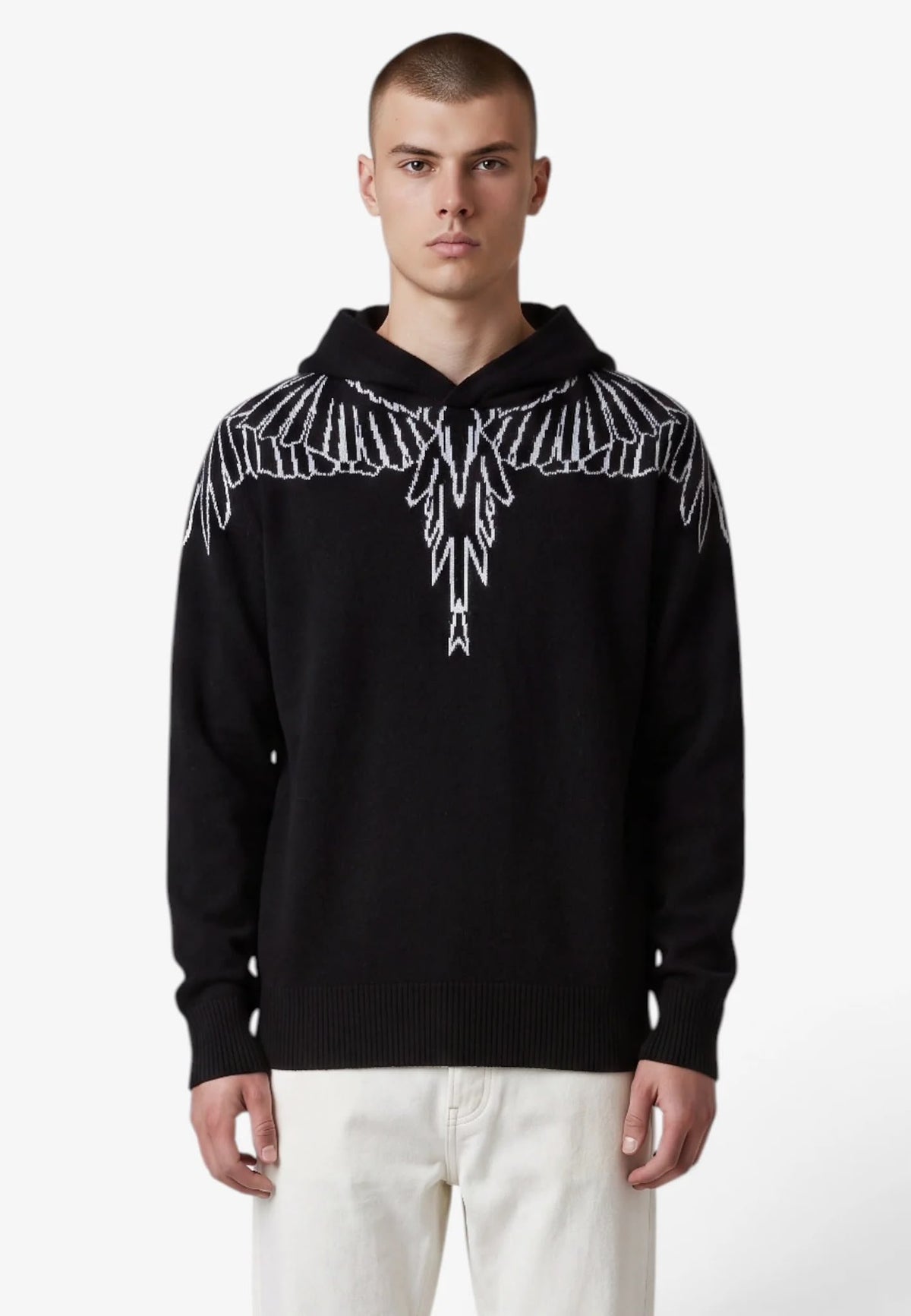 Maglia Marcelo Burlon con cappuccio "Icon Wings" uomo