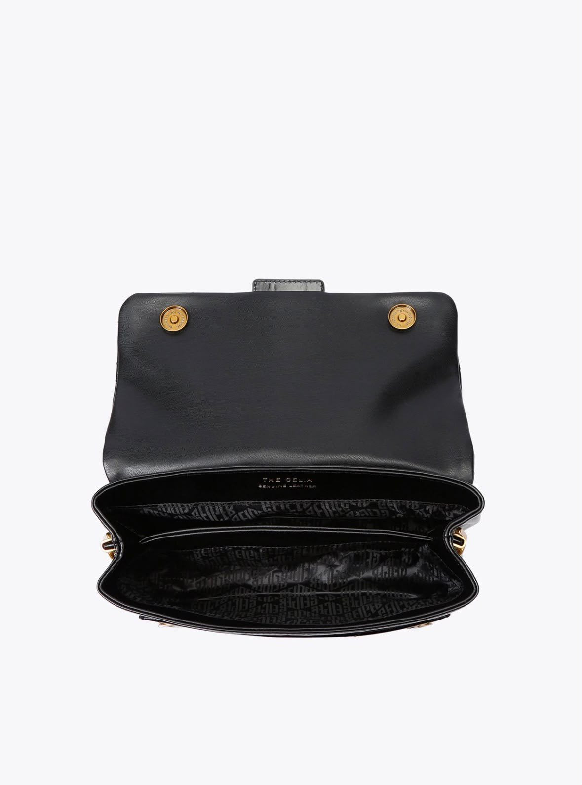 Borsa Kurt Geiger in pelle lucida con fenice frontale