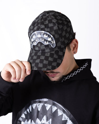 Cappello Sprayground con visiera e logo in pelle ricamato
