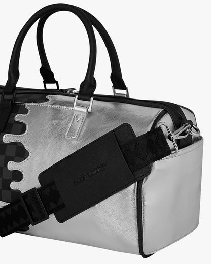 Borsa Sprayground nero SILVER SIDE DRIP BLACK CHECK MINI DUFFLE