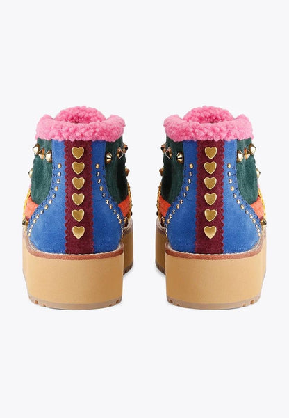 Stivaletto Kurt Geiger "Mansion Cosy multicolor" in suede donna