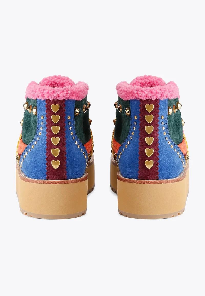 Stivaletto Kurt Geiger "Mansion Cosy multicolor" in suede donna
