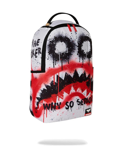 Zaino Sprayground bianco The Joker shark mouth dlxr backpack