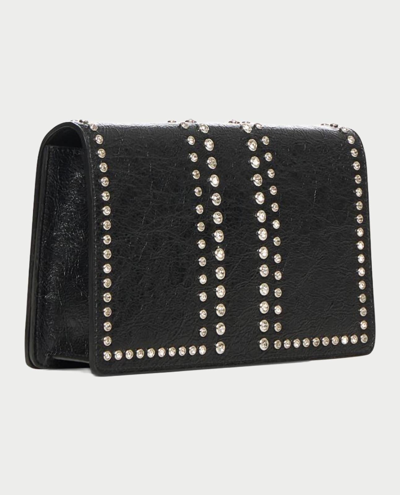 Borsa John Richmond shoulder bag in vera pelle con strass donna
