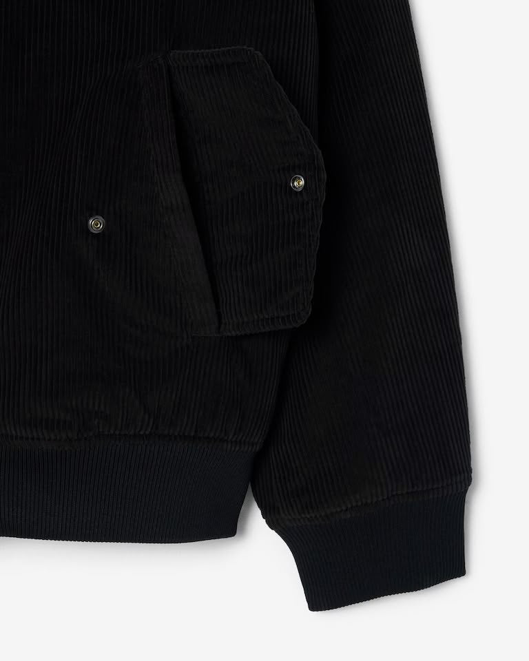 Giubbotto Lacoste in velluto a coste con logo ricamato