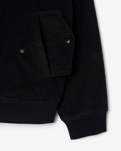 Giubbotto Lacoste in velluto a coste con logo ricamato