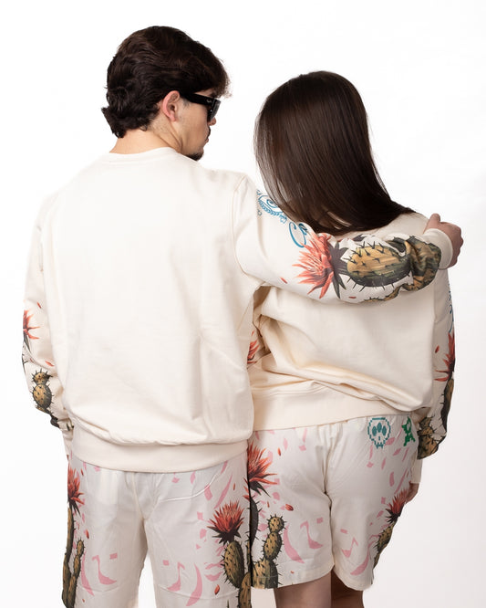 Felpa Barrow girocollo "Bad Vibes, Good Times"