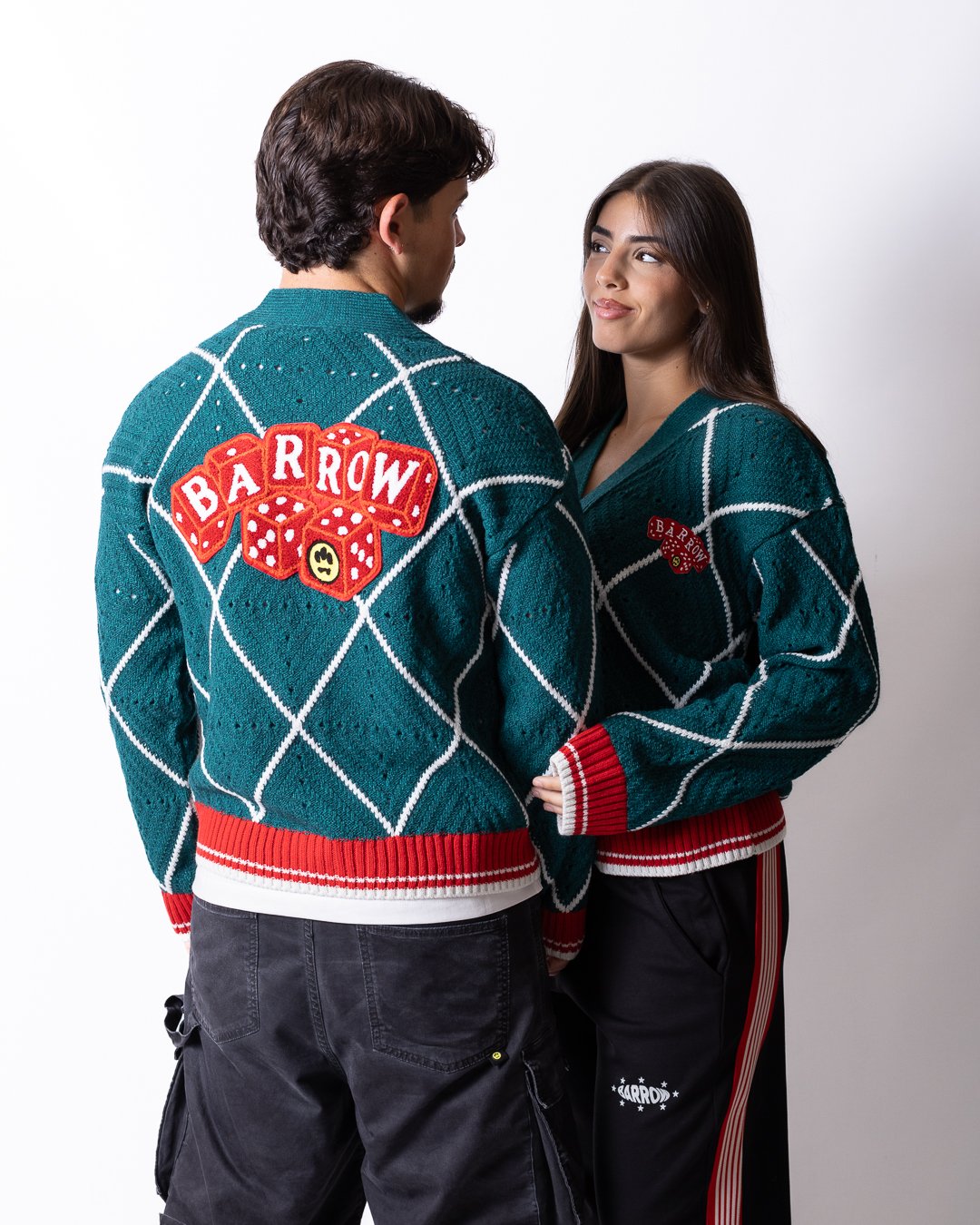 Cardigan Barrow in misto lana con patch