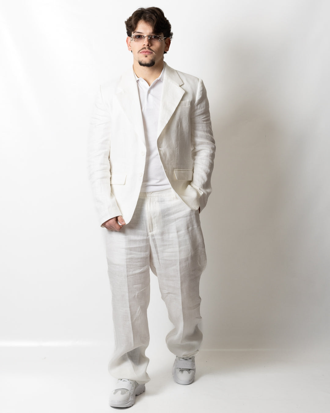 Giacca blazer Richmond X monopetto in lino uomo
