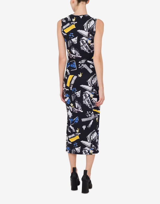 Abito Moschino Jeans girocollo "Punk Print" donna