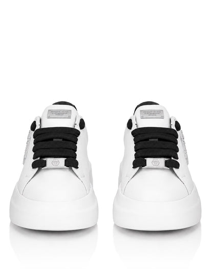 Scarpe Philipp Plein in pelle con logo e brillantini