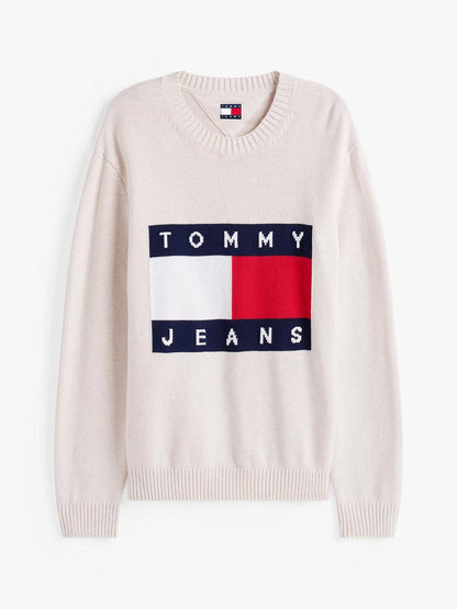 Maglia Tommy Jeans girocollo "Regular Flag" uomo