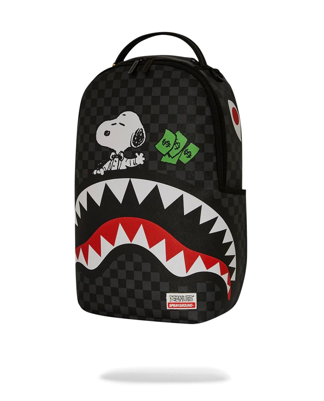 Zaino Sprayground nero Snoopy top shark money dlxsv backpack