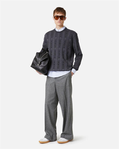 Maglia Iceberg girocollo logata jacquard all-over uomo