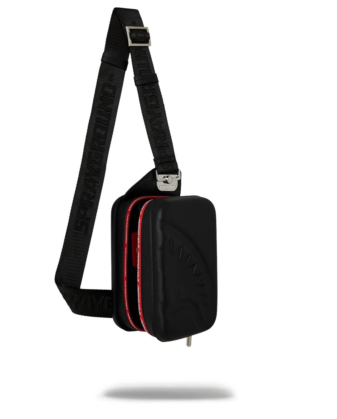 Tracolla Sprayground nero rigida Printed zipper hard-shell sling