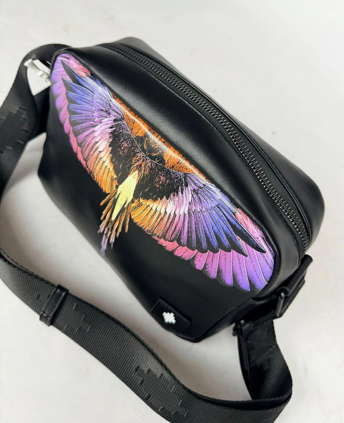  Tracolla Marcelo Burlon in ecopelle "Icon Wings"  logato