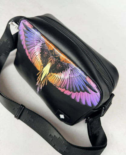  Tracolla Marcelo Burlon in ecopelle "Icon Wings"  logato