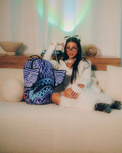 Zaino Sprayground viola Neon wing party dlx-wings backpack