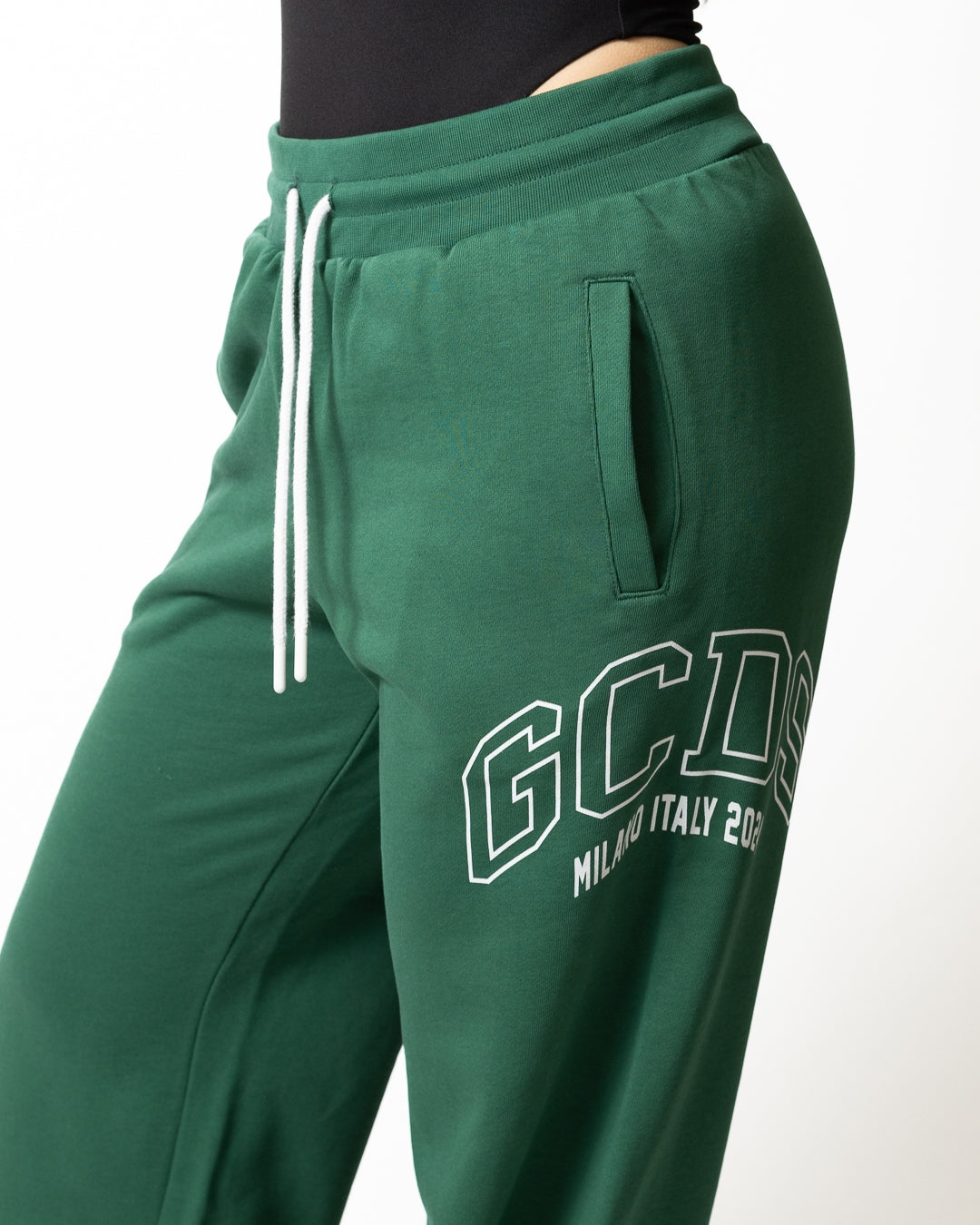 Pantalone GCDS Essentials in felpa "Logo Lounge" donna
