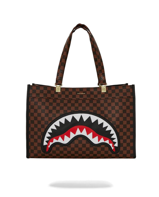 Borsa Sprayground marrone Sawtooth sharks in paris tortuga tote