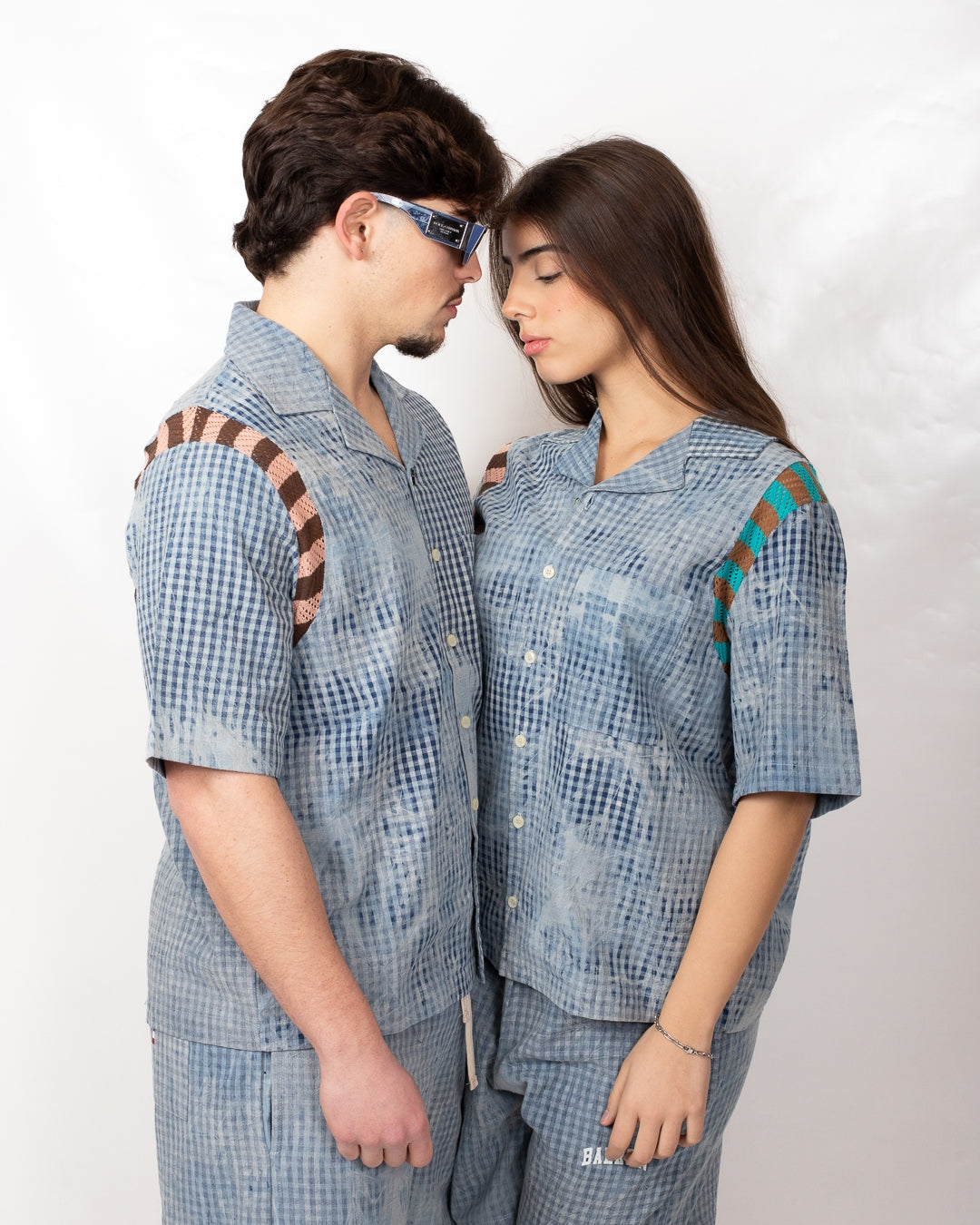 Camicia Barrow in popeline effetto denim