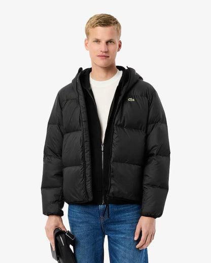Giubbotto Lacoste puffer con cappuccio uomo