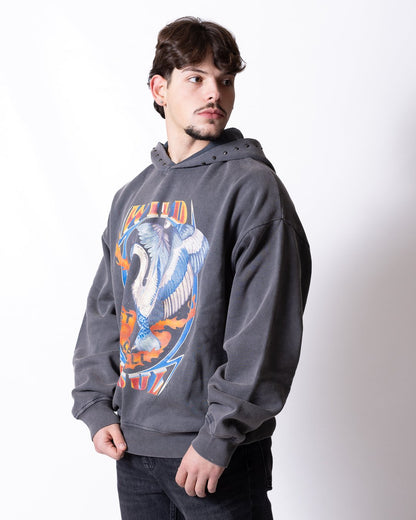 Felpa Just Cavalli con maxi grafica e borchie
