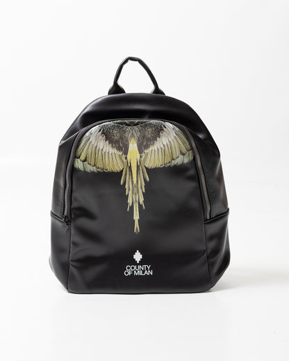 Zaino Marcelo Burlon in ecopelle "Icon Wings Yellow"