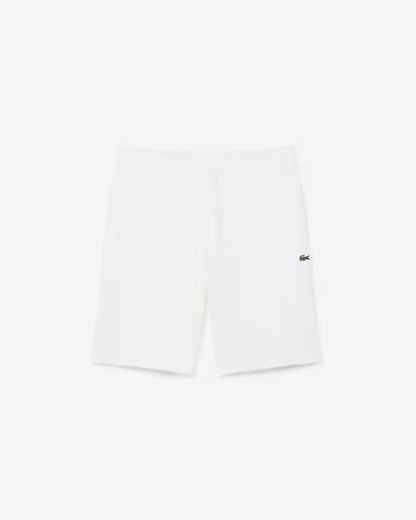 Bermuda Lacoste in felpa con fasce logate uomo