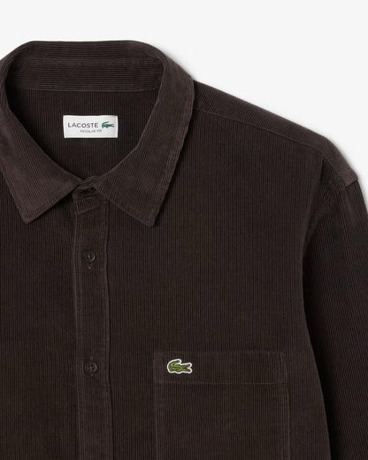 Camicia Lacoste regular fit effetto velluto uomo