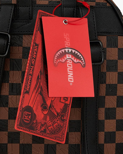 Zainetto Sprayground marrone "CHECK 2 EMBOSS SAVAGE BACKPACK"