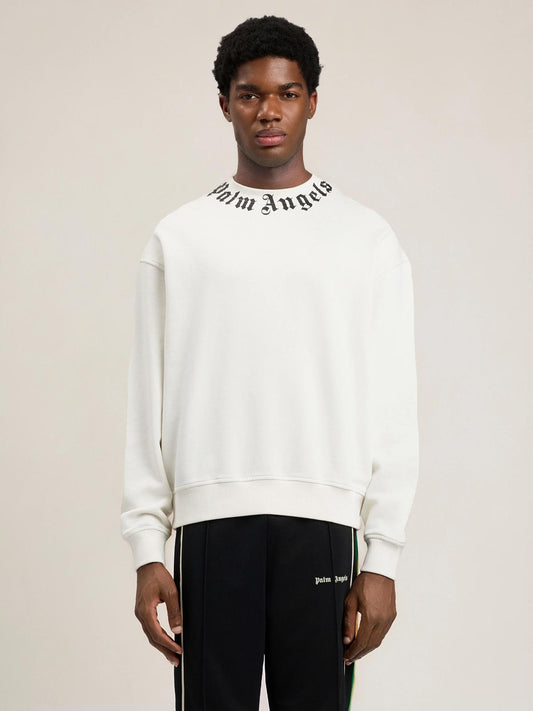 Felpa Palm Angels girocollo "Neck Logo Regular" uomo