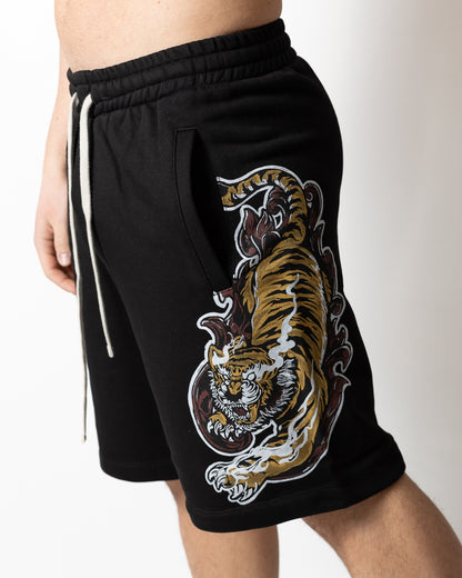 Bermuda Comme des Fuckdown in felpa con stampe uomo