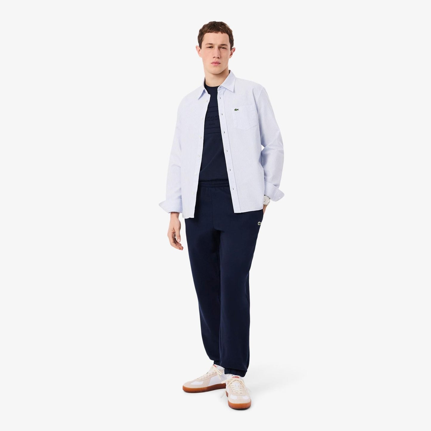 T-Shirt Lacoste classic con logo in rilievo uomo