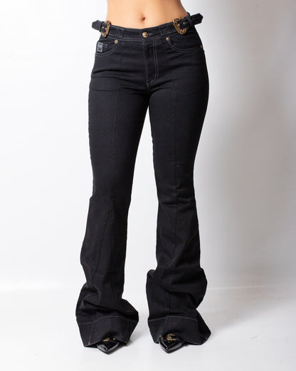 Jeans Versace Jeans Couture a zampa con fibbie donna