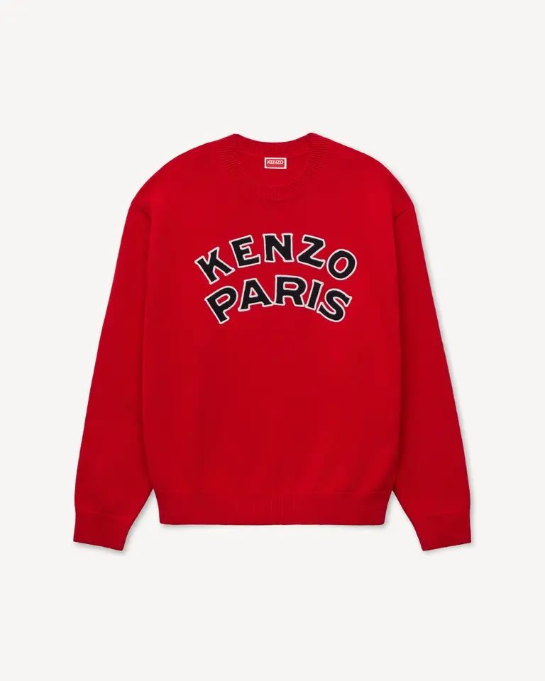 Maglia Kenzo Paris in lana con logo patch ricamato