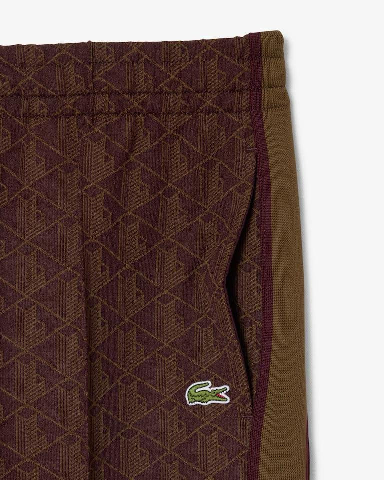 Pantalone Lacoste logato allover uomo