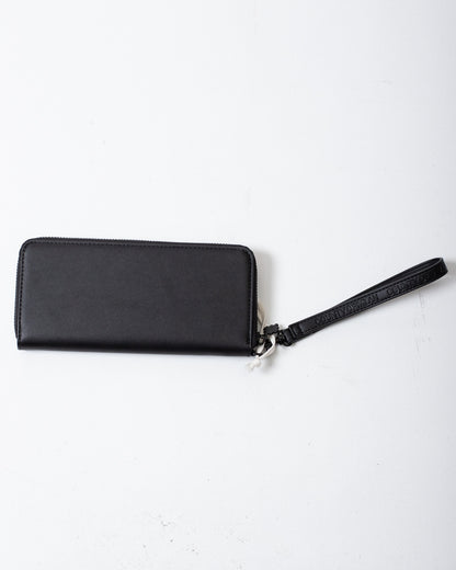 Portafoglio Marcelo Burlon in ecopelle con zip e logo wings