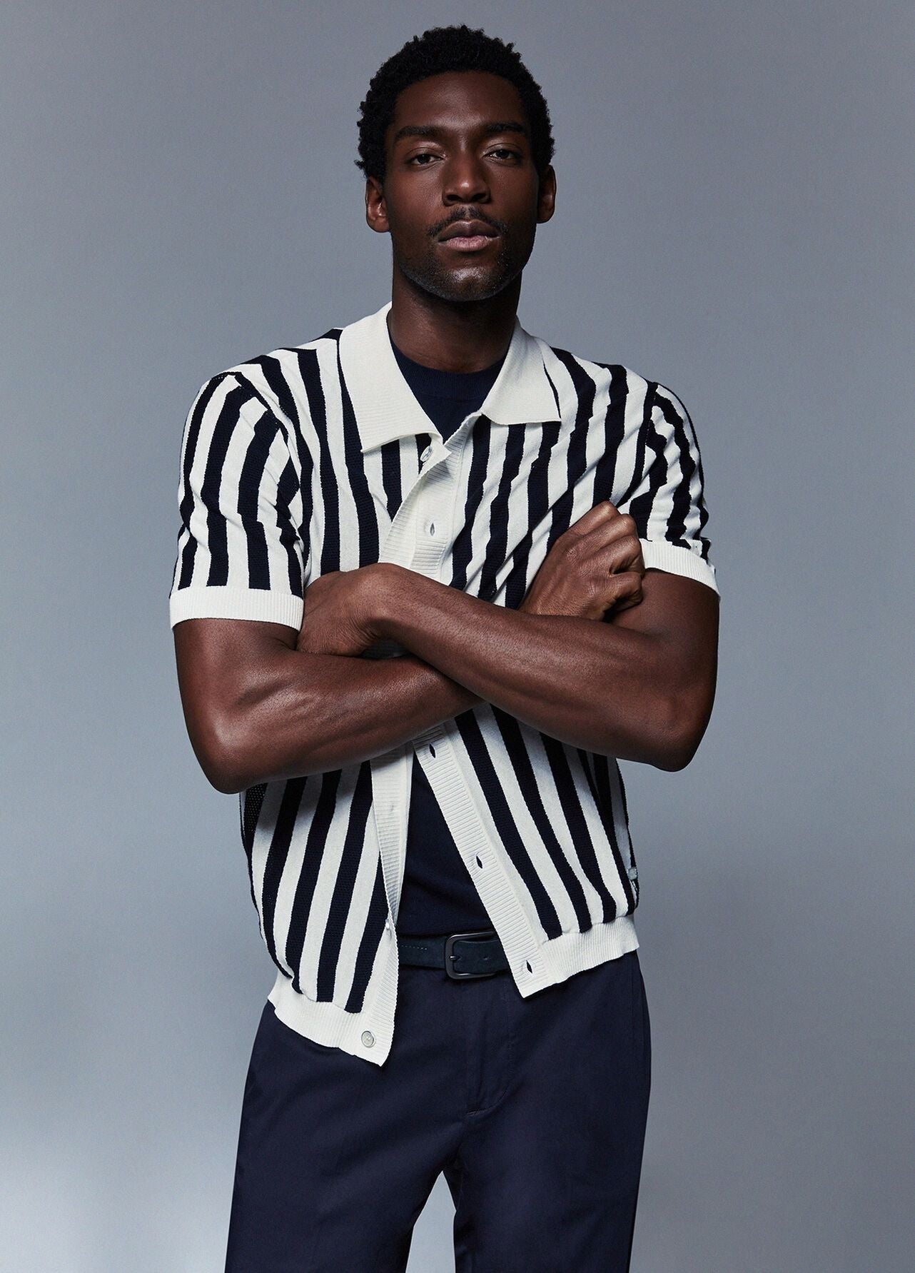Polo Liu Jo in maglia a strisce uomo