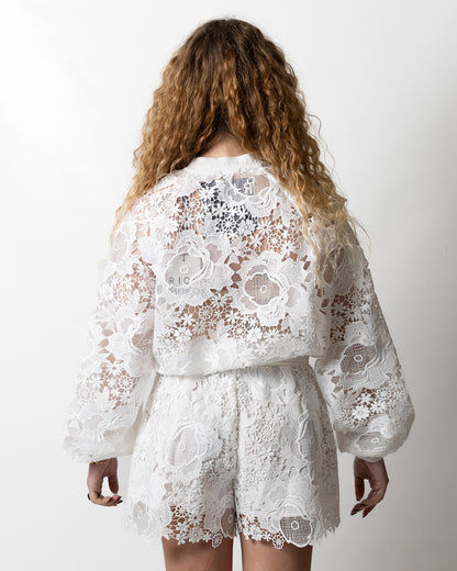 Giubbotto Richmond X cropped con pizzo donna