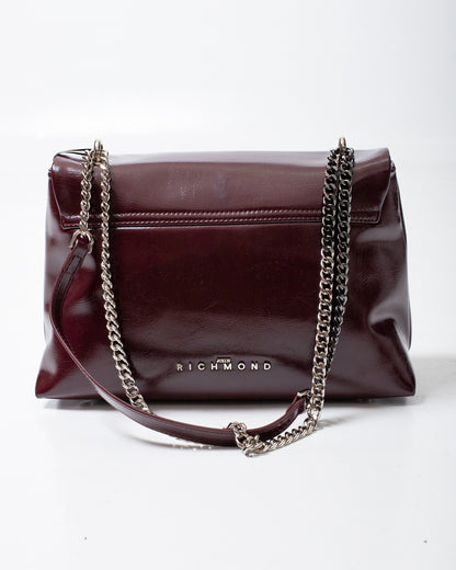 Borsa John Richmond "Shoulder Bag" in ecopelle verniciata donna