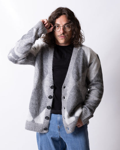 Cardigan Richmond X misto lana e mohair "London" uomo