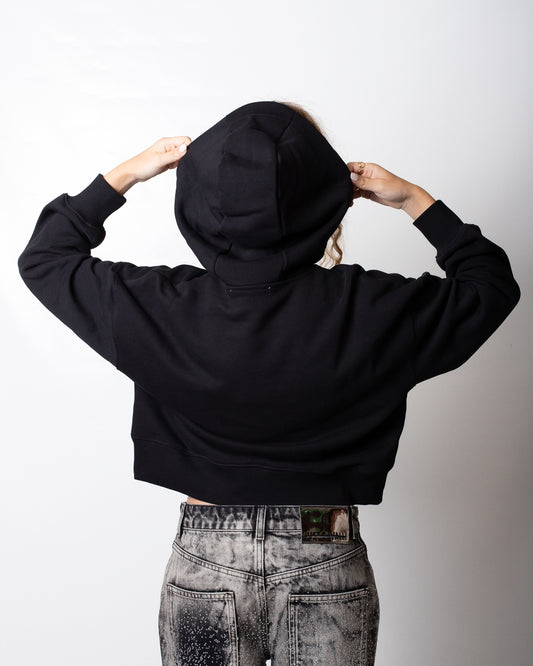 Felpa Iceberg cropped con cappuccio e stampa Snoopy donna