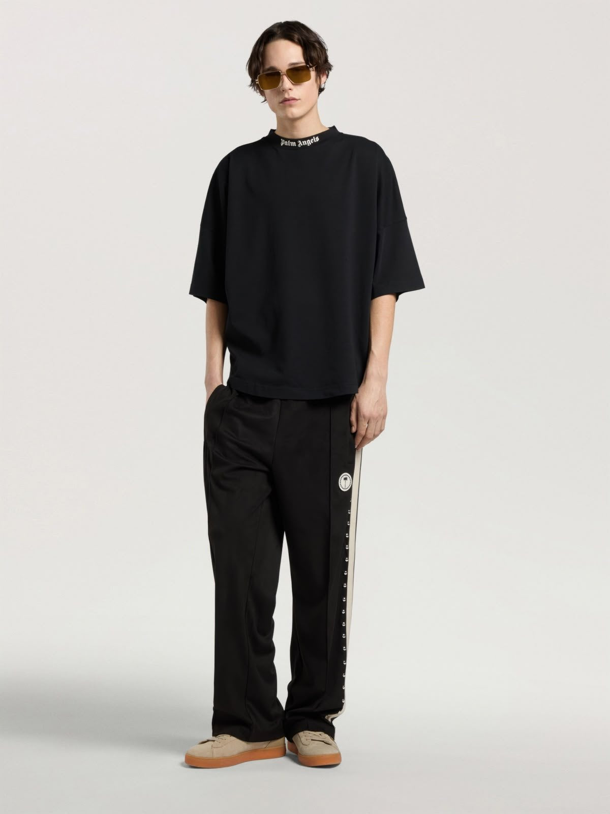 T-shirt Palm Angels maxi logo stampato