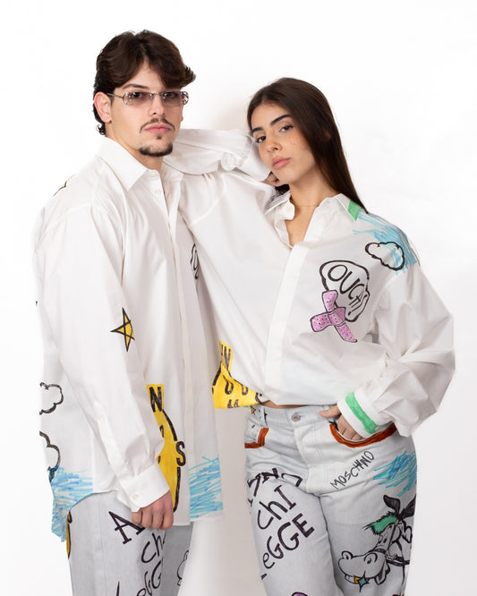 Camicia Moschino con stampa disegno