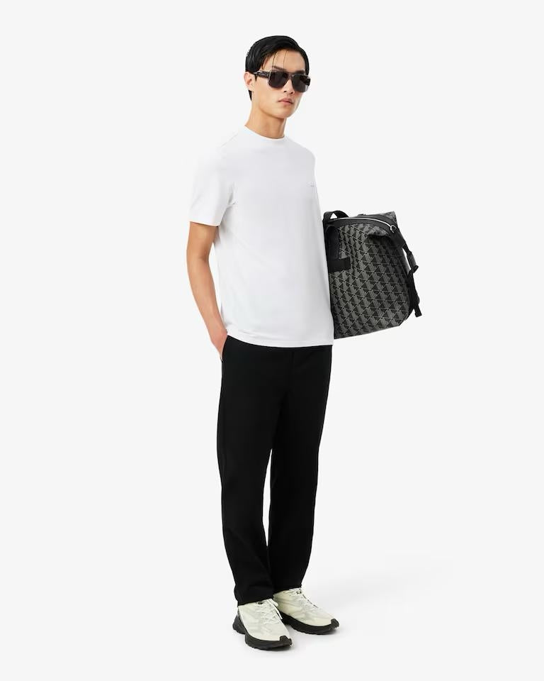 T-Shirt Lacoste con collo logato uomo