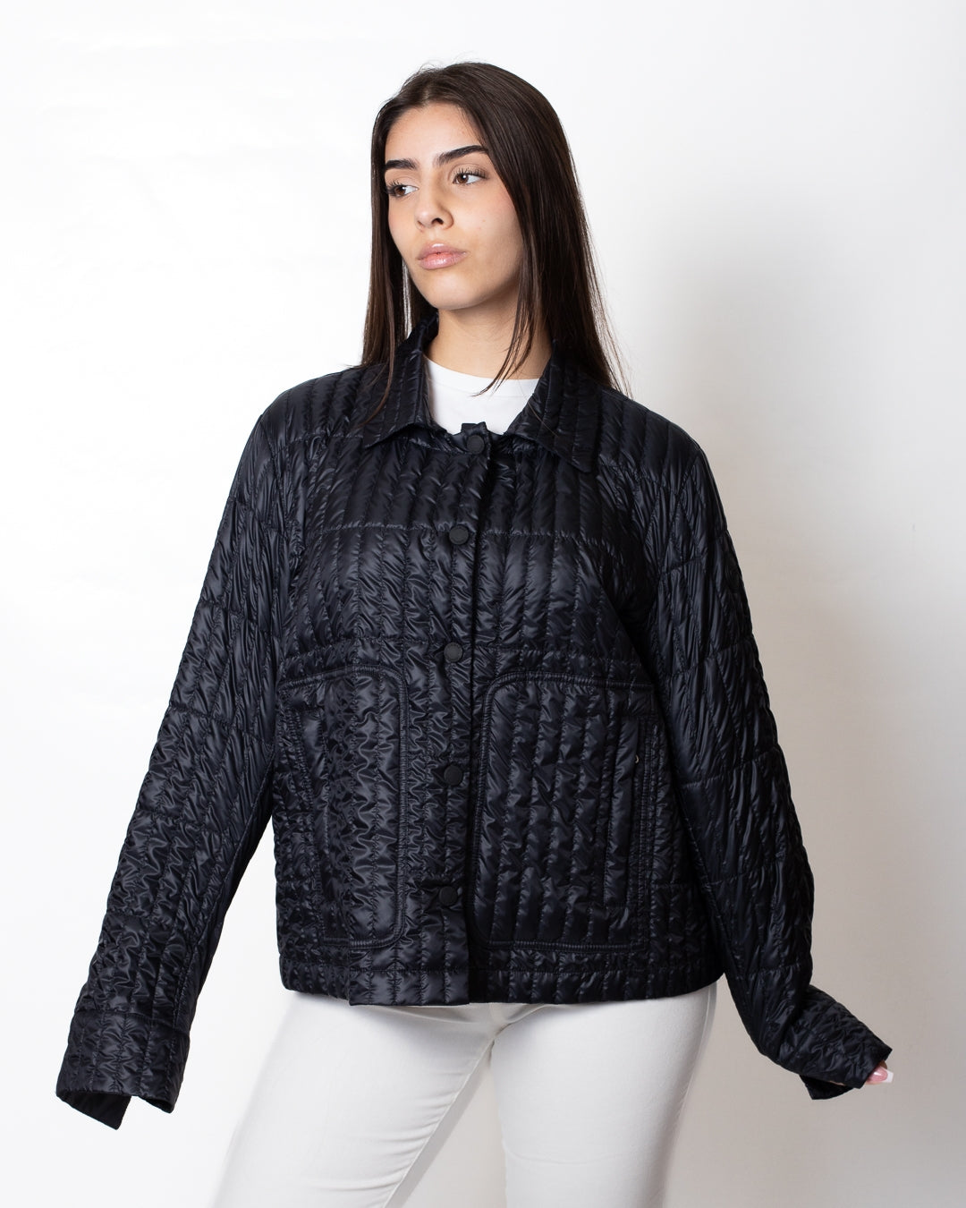 Giacca Colmar trapuntata con colletto a camicia donna