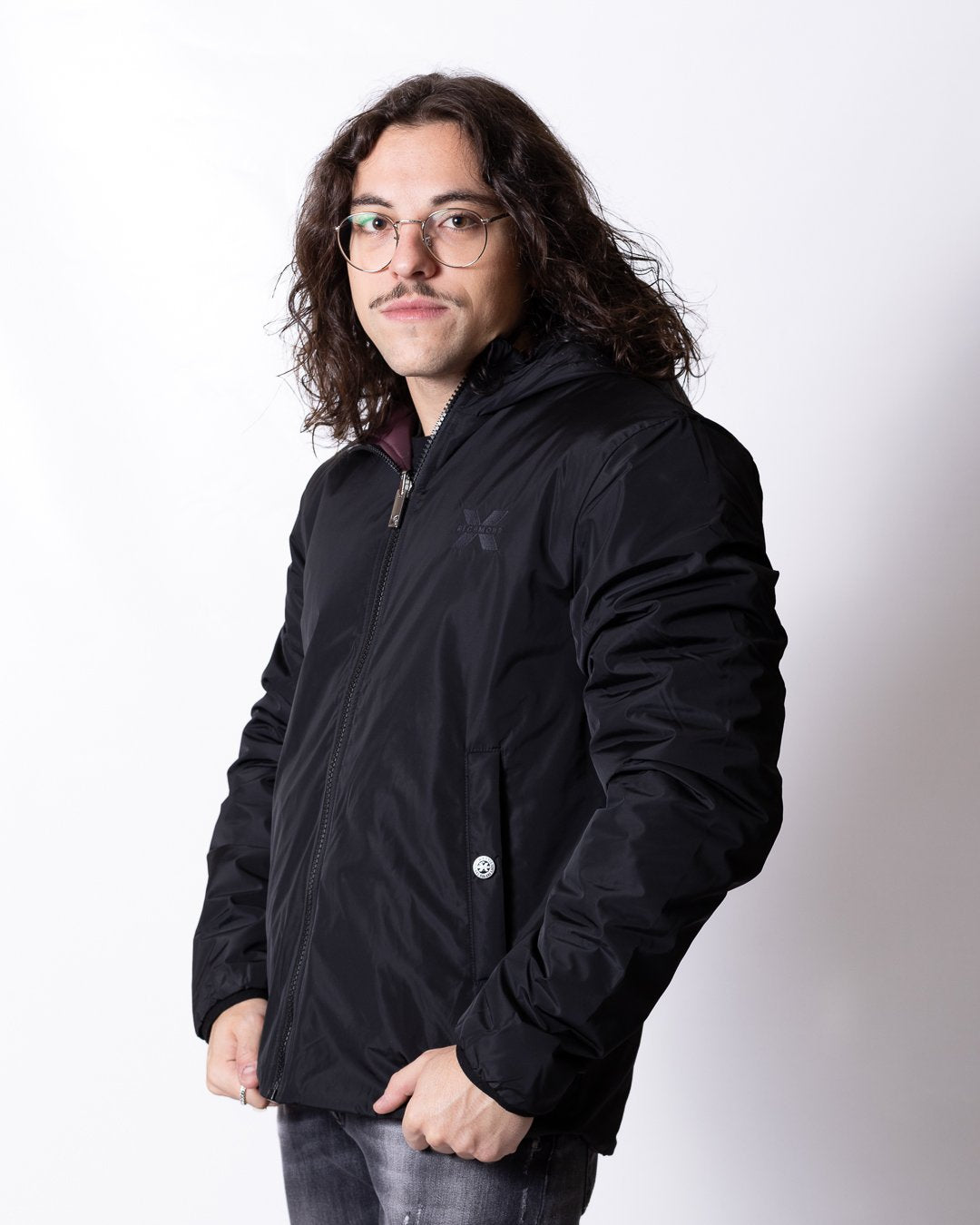 Giubbotto Richmond X reversibile con logo ricamato