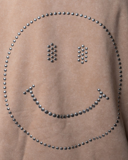 Felpa Moschino "Smiley" con cappuccio e borchie