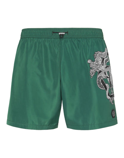 Boxer mare Philipp Plein con stampa "dragon" e applicazione uomo
